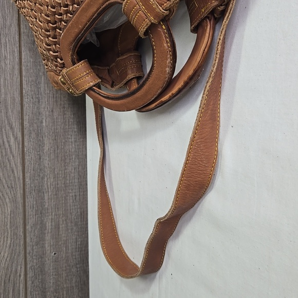 Cole Haan Cony Flap Woven Leather Crossbody Bag - Picture 5 of 14